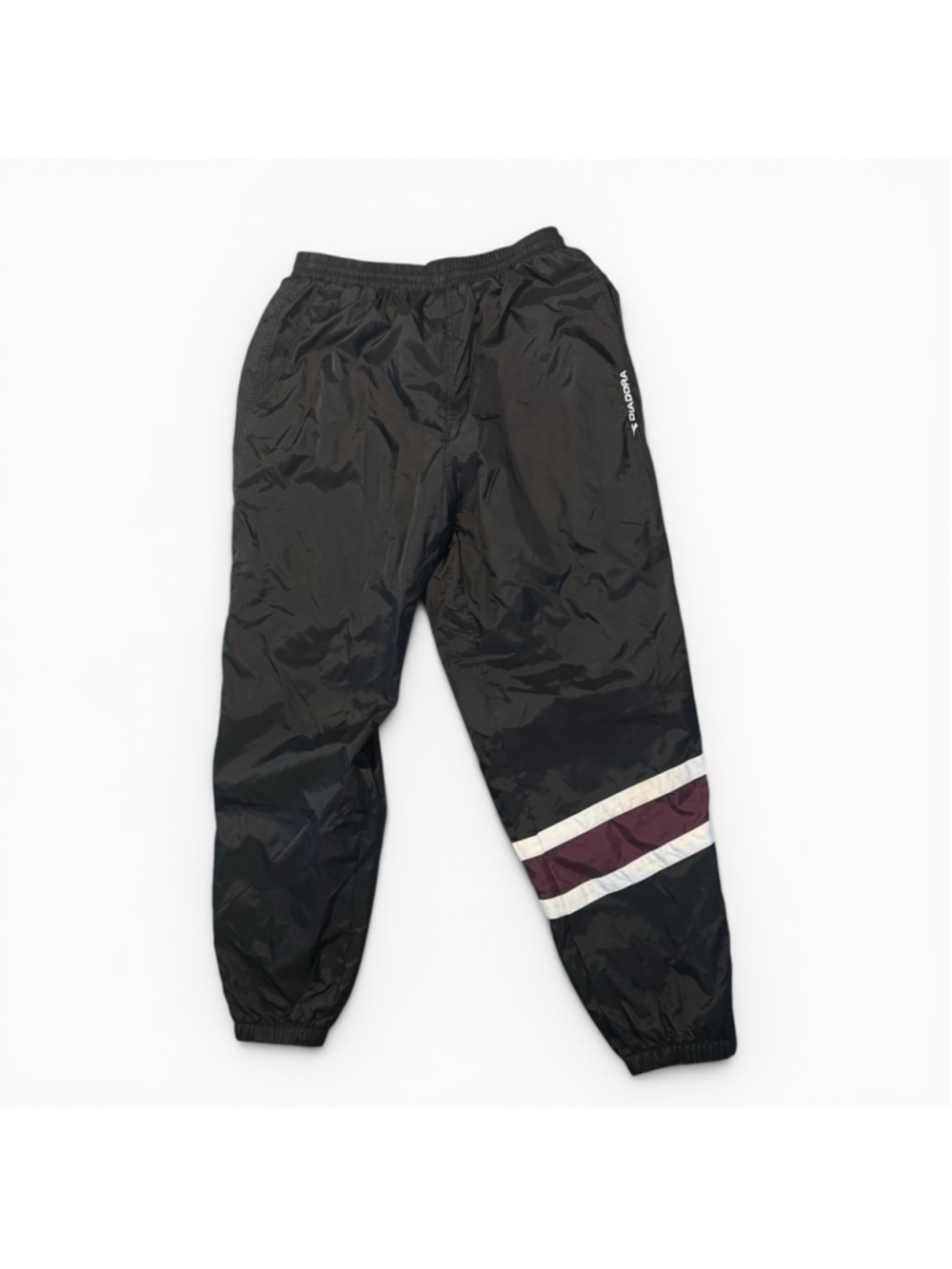 Diadora Black & White Track Pants Size L